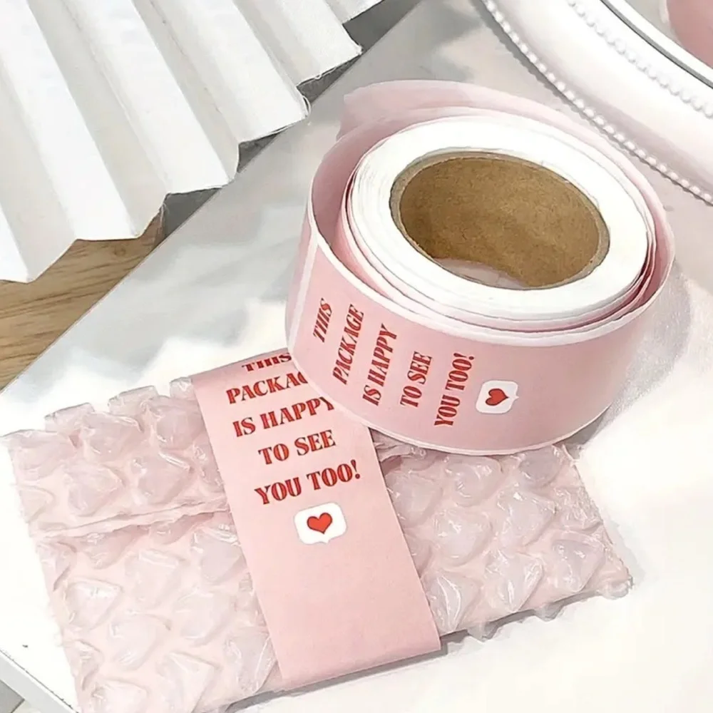 100pcs/roll “This Package Is Happy To See You Too” Stickers